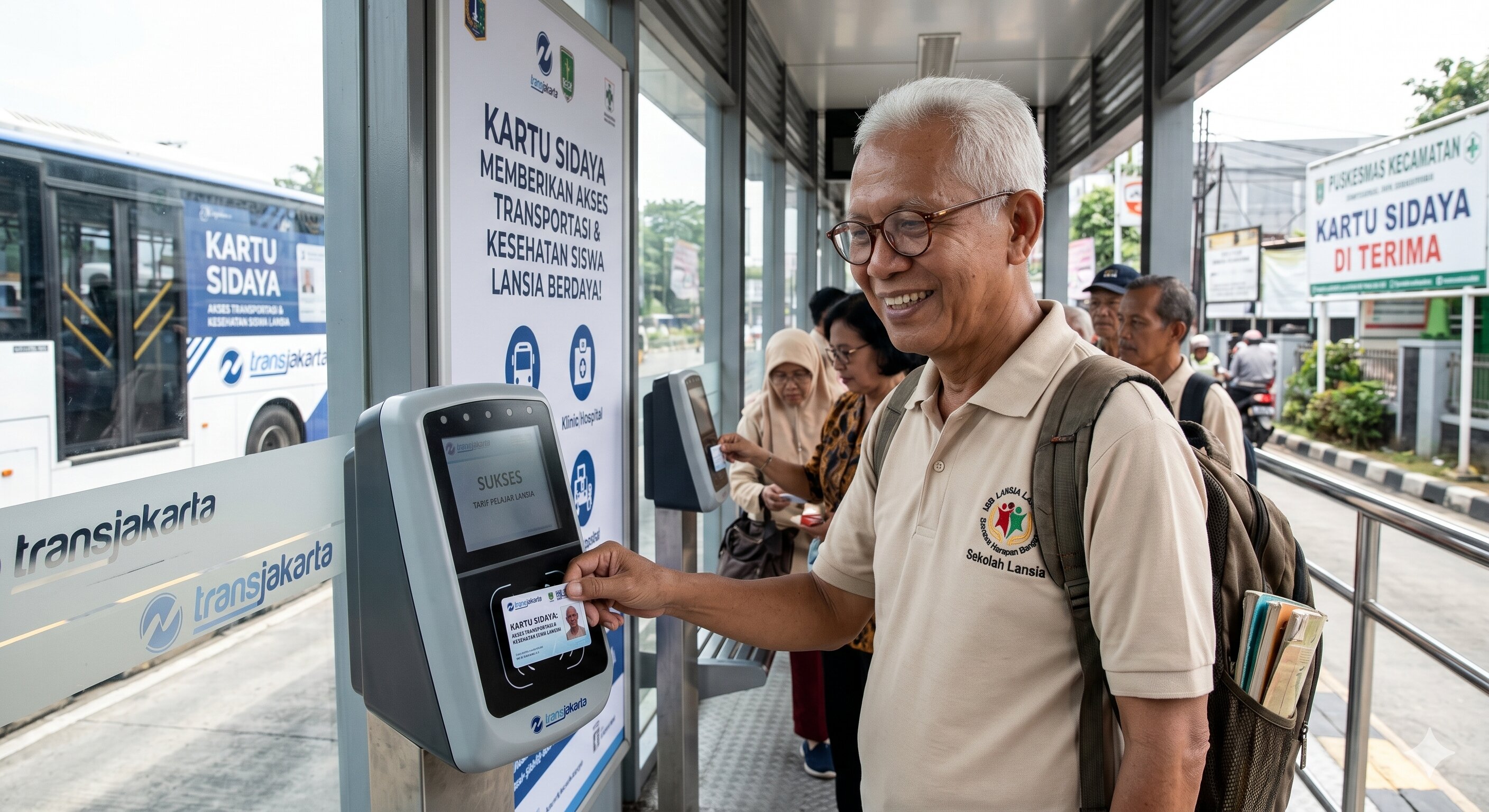 Foto editorial untuk berita Kartu Sidaya Permudah Akses Transportasi dan Kesehatan Siswa Lansia